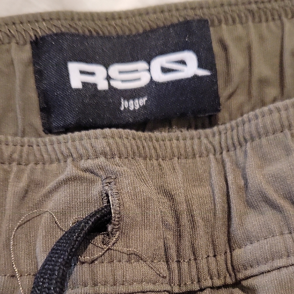 RSQ Men's Olive Jogger Pants - Picture 2 of 2